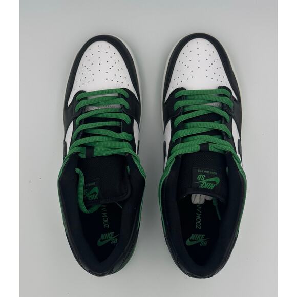 Nike SB Dunk Low Pro Green Black White BQ6817 302 - Picture 5 of 8